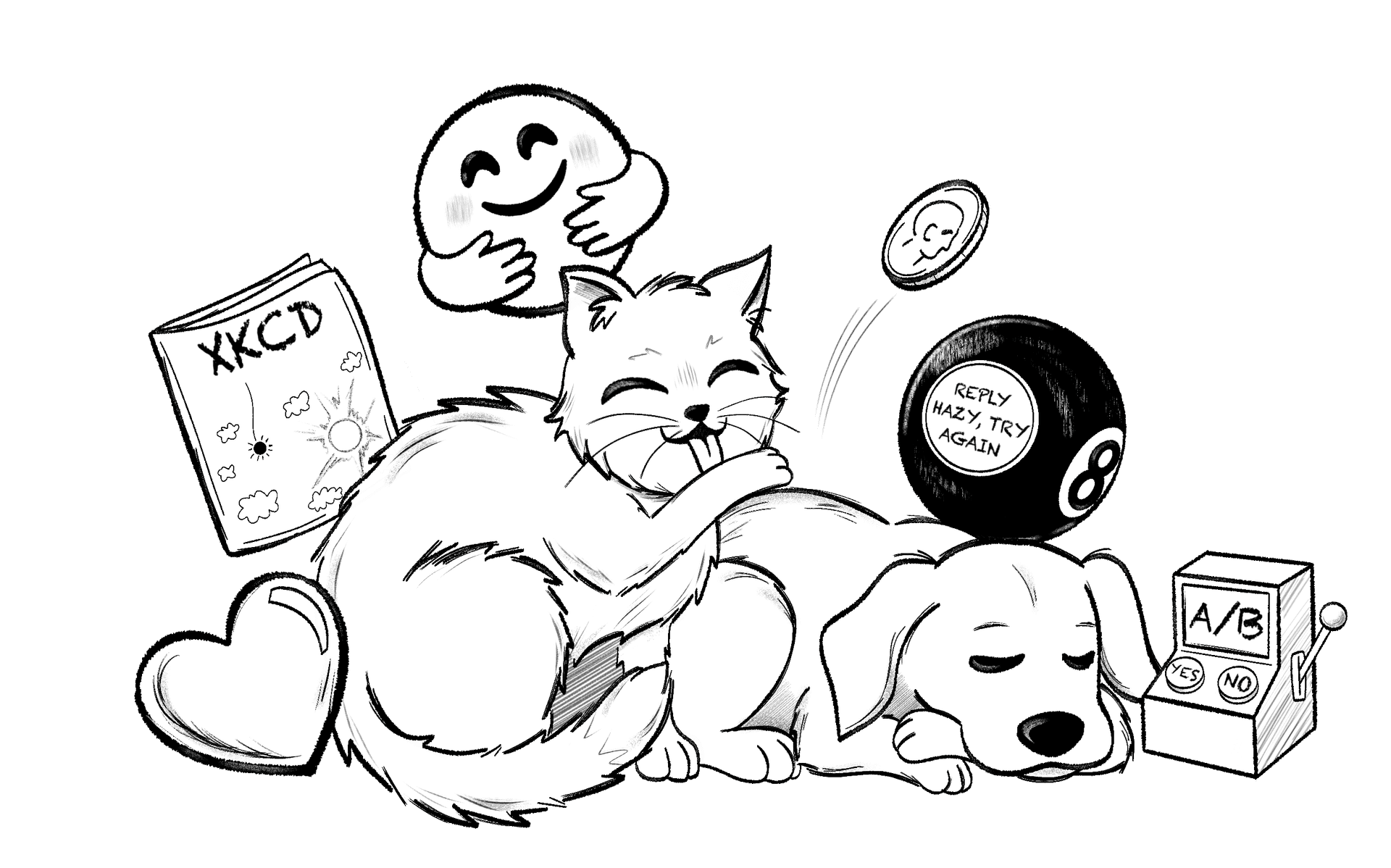 Fun commands — cat, dog, 8ball, xkcd, and more